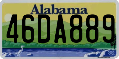 AL license plate 46DA889