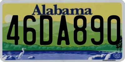 AL license plate 46DA890