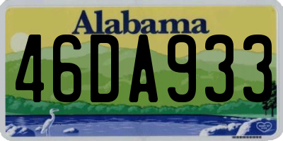 AL license plate 46DA933