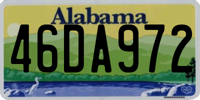 AL license plate 46DA972