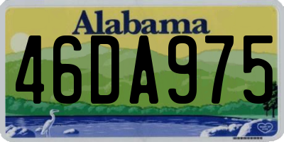 AL license plate 46DA975