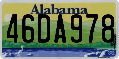 AL license plate 46DA978