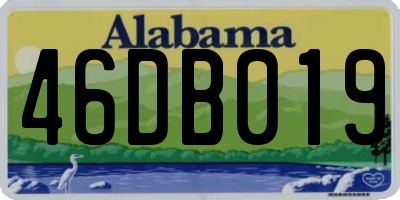 AL license plate 46DB019