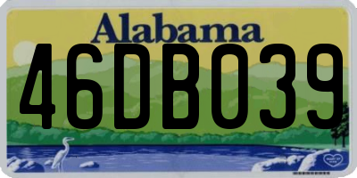 AL license plate 46DB039
