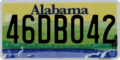 AL license plate 46DB042