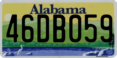 AL license plate 46DB059