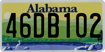 AL license plate 46DB102