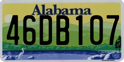 AL license plate 46DB107