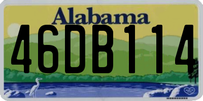 AL license plate 46DB114
