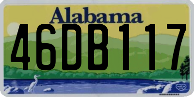 AL license plate 46DB117