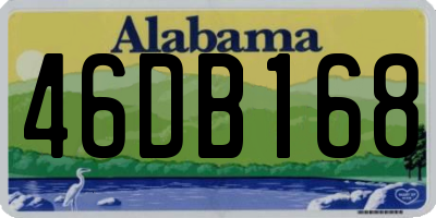 AL license plate 46DB168