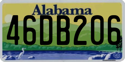 AL license plate 46DB206