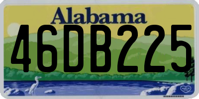 AL license plate 46DB225