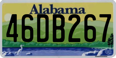 AL license plate 46DB267