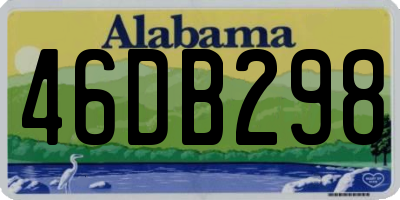 AL license plate 46DB298