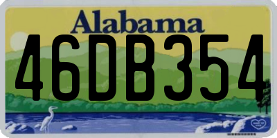 AL license plate 46DB354