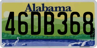 AL license plate 46DB368
