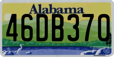 AL license plate 46DB370