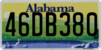 AL license plate 46DB380