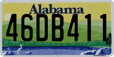 AL license plate 46DB411