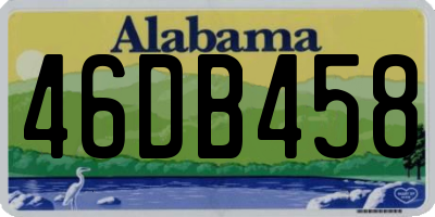 AL license plate 46DB458
