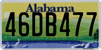 AL license plate 46DB477
