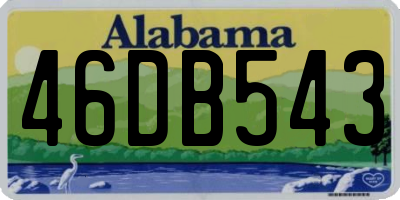 AL license plate 46DB543