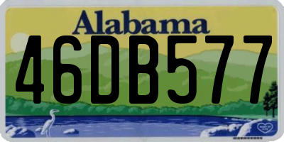 AL license plate 46DB577