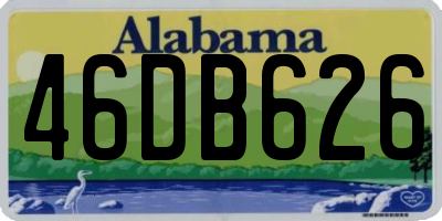 AL license plate 46DB626