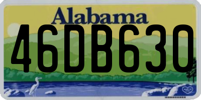 AL license plate 46DB630