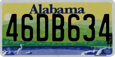 AL license plate 46DB634