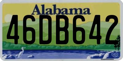 AL license plate 46DB642