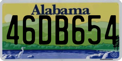AL license plate 46DB654