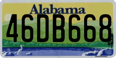 AL license plate 46DB668