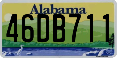 AL license plate 46DB711