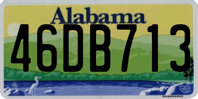 AL license plate 46DB713