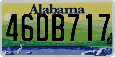AL license plate 46DB717
