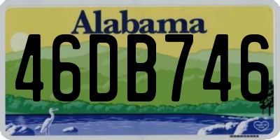 AL license plate 46DB746