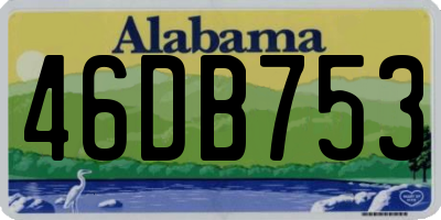 AL license plate 46DB753