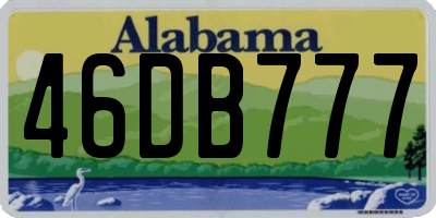 AL license plate 46DB777