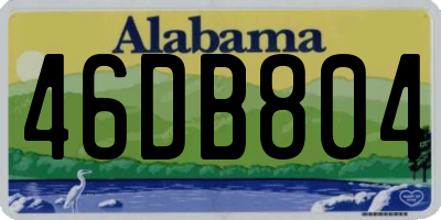 AL license plate 46DB804