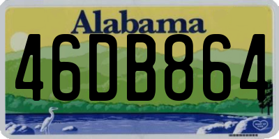 AL license plate 46DB864