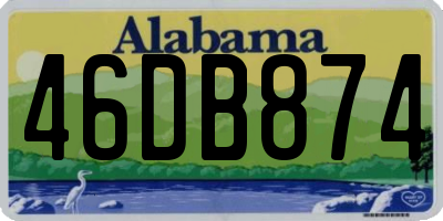 AL license plate 46DB874