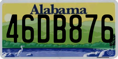AL license plate 46DB876