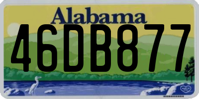 AL license plate 46DB877
