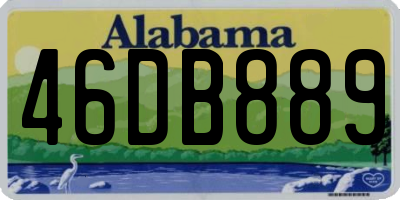 AL license plate 46DB889
