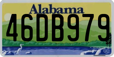 AL license plate 46DB979