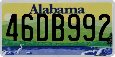 AL license plate 46DB992