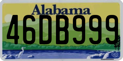 AL license plate 46DB999