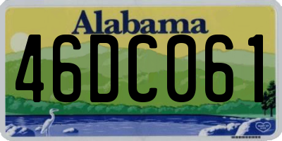 AL license plate 46DC061